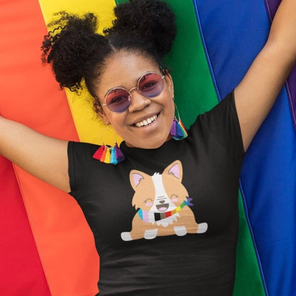 LGBTQ+ corgi pride adult unisex t-shirt clothing