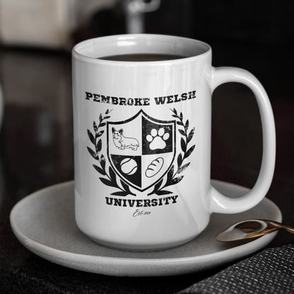Pembroke Welsh Corgi University College Academy coffee mug cocoa cup