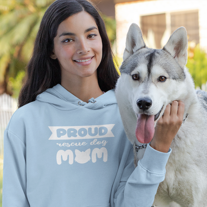 Proud Rescue DOG Mom Women Hoodies Heavy Blend™
