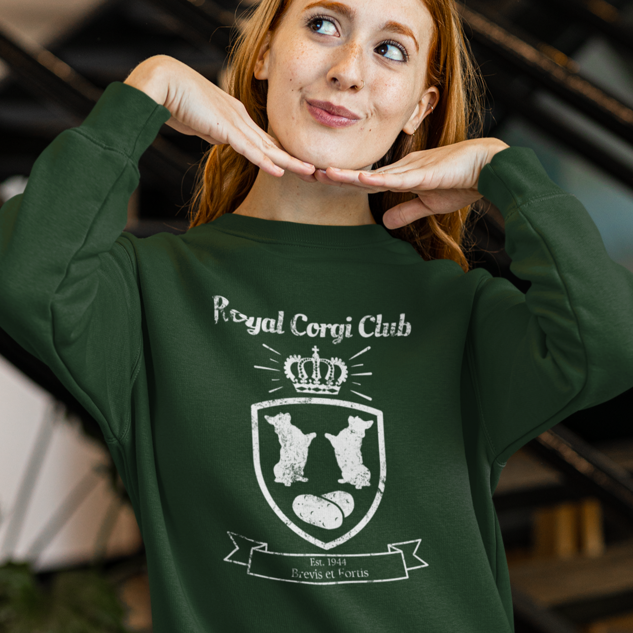 royal corgi club potato shield Pembroke Welsch sweatshirt women men unisex sweater