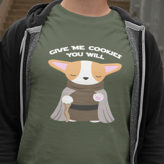 corgi t-shirt Star Wars yoda women men shirt
