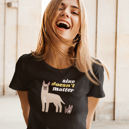 Dog T-shirt Great Dane and Chihuahua Size Doesn't Matter Women & Men