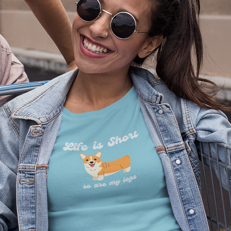 corgi t-shirt short legs life women men shirt