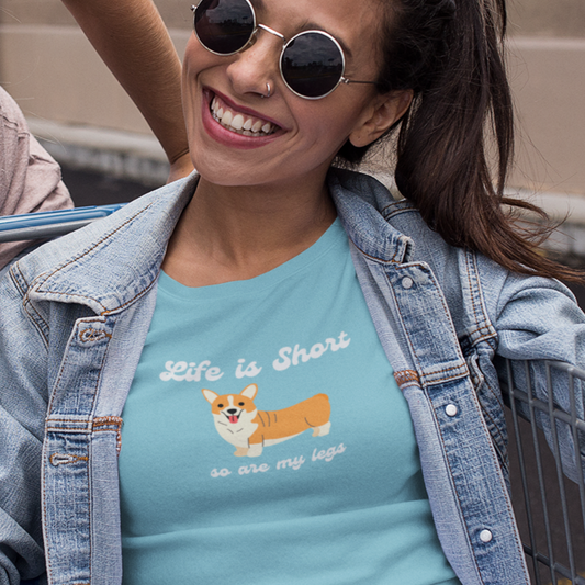corgi t-shirt short legs life women men shirt