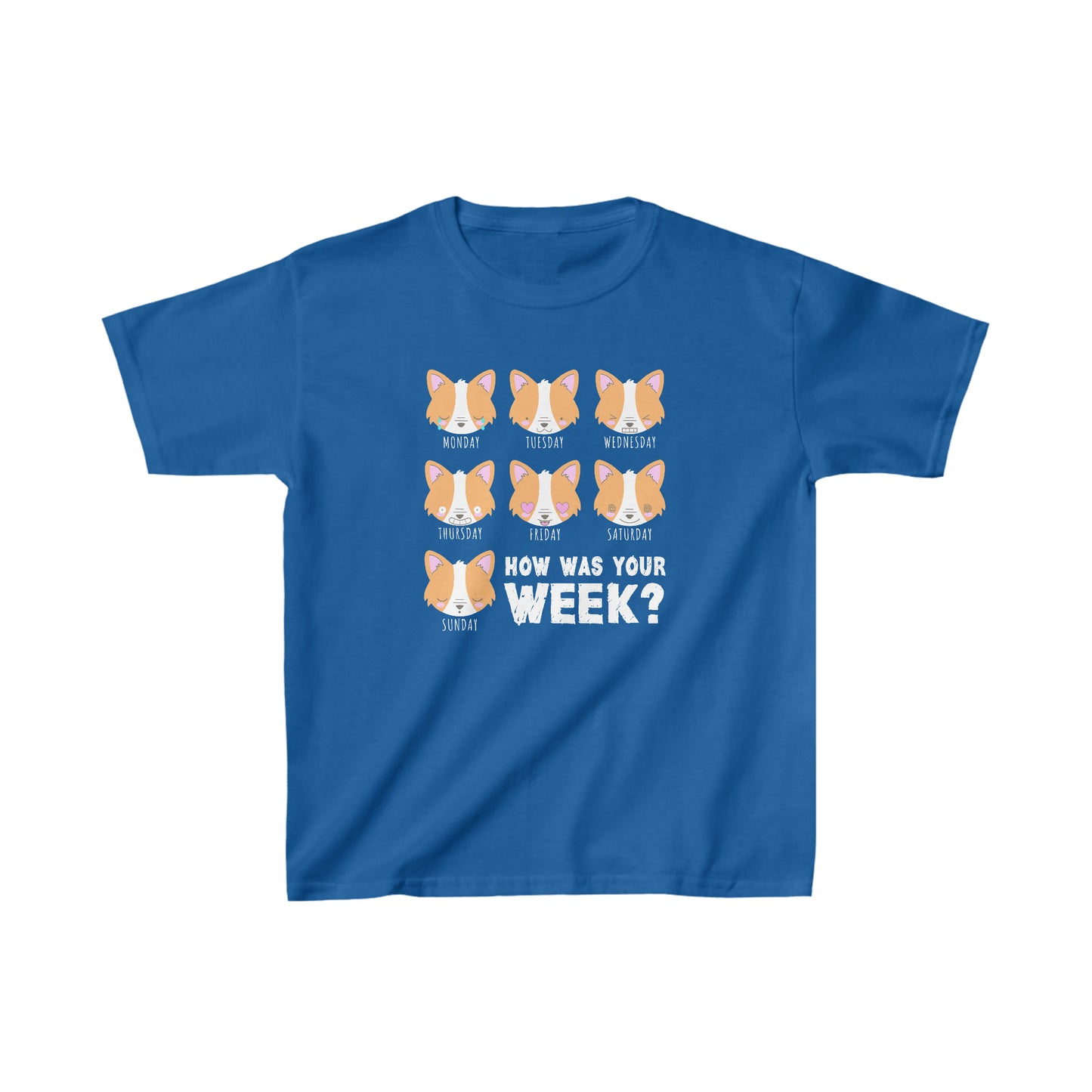 Corgi T-Shirt Days of the Week KIDS