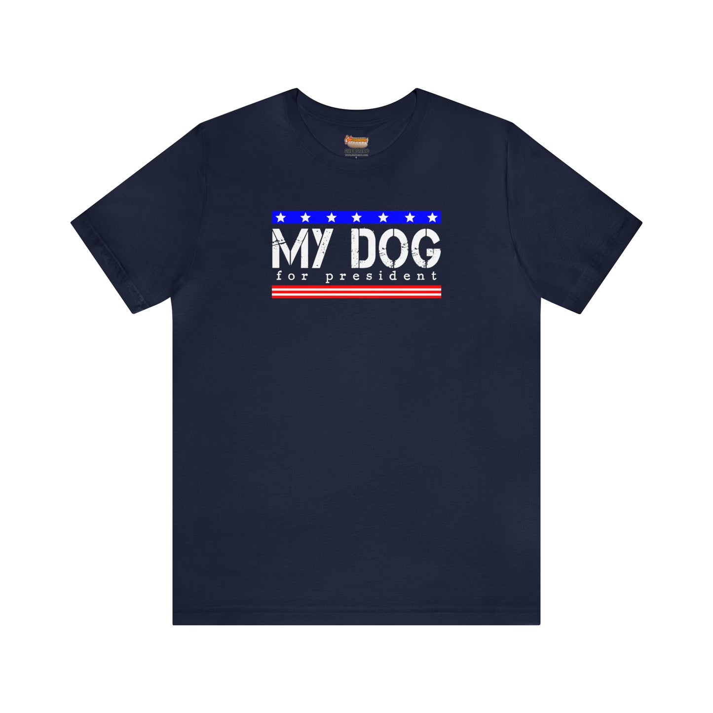 navy my dog for president funny adult unisex t-shirt clothing