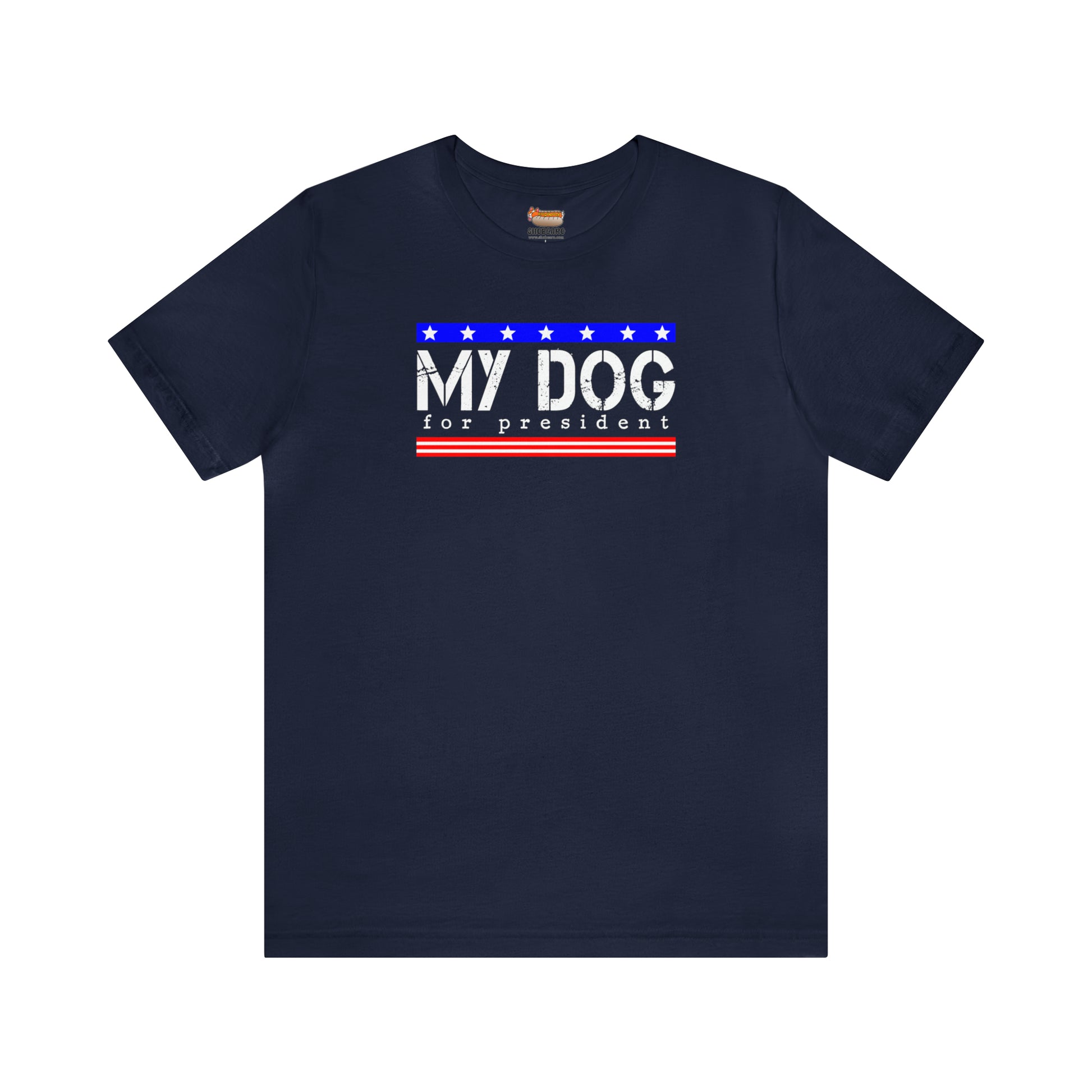 navy my dog for president funny adult unisex t-shirt clothing