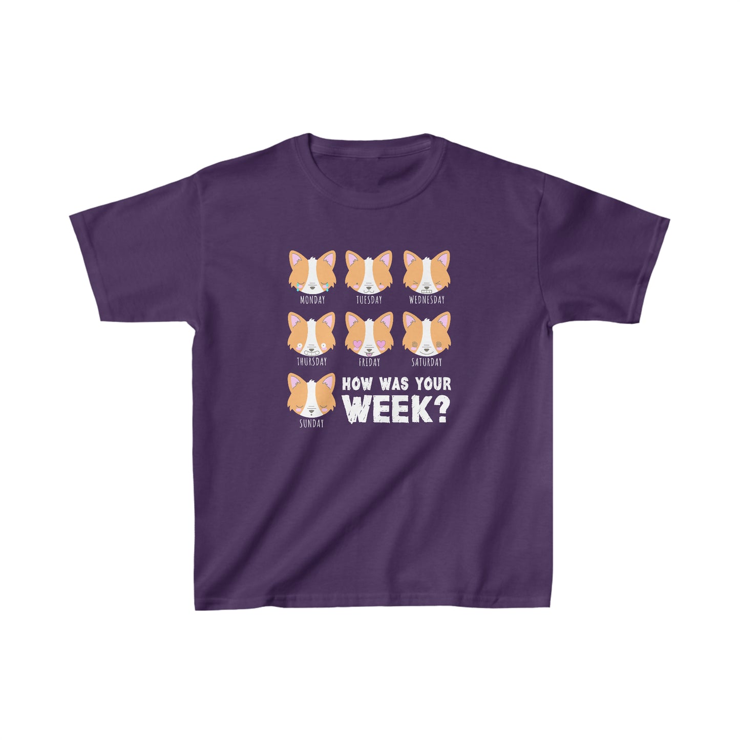 Corgi T-Shirt Days of the Week KIDS