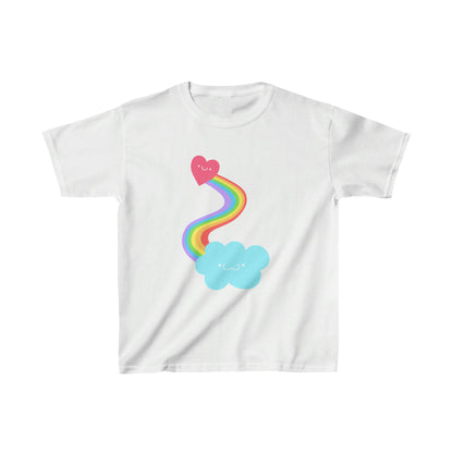Heart + Rainbow + Cloud Kawaii Shirt Kids Heavy Cotton™ Tee Shirts