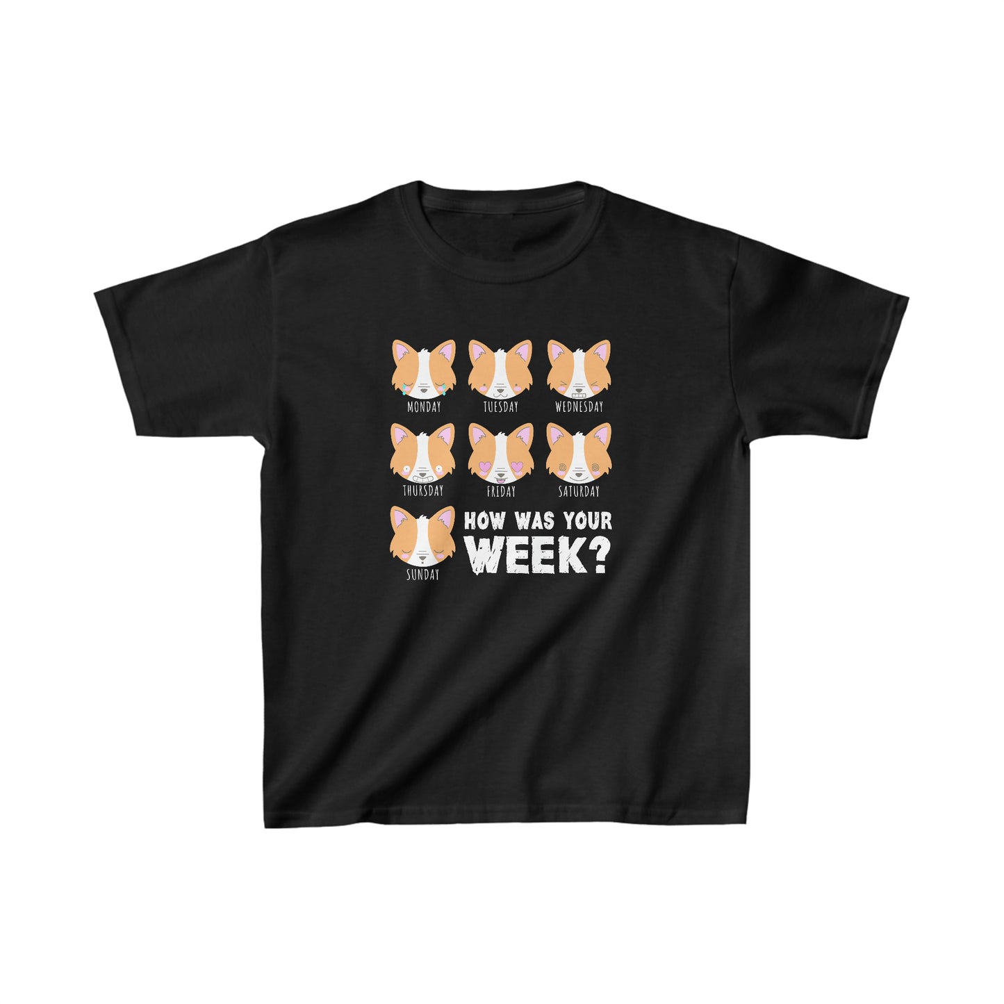 Corgi T-Shirt Days of the Week KIDS