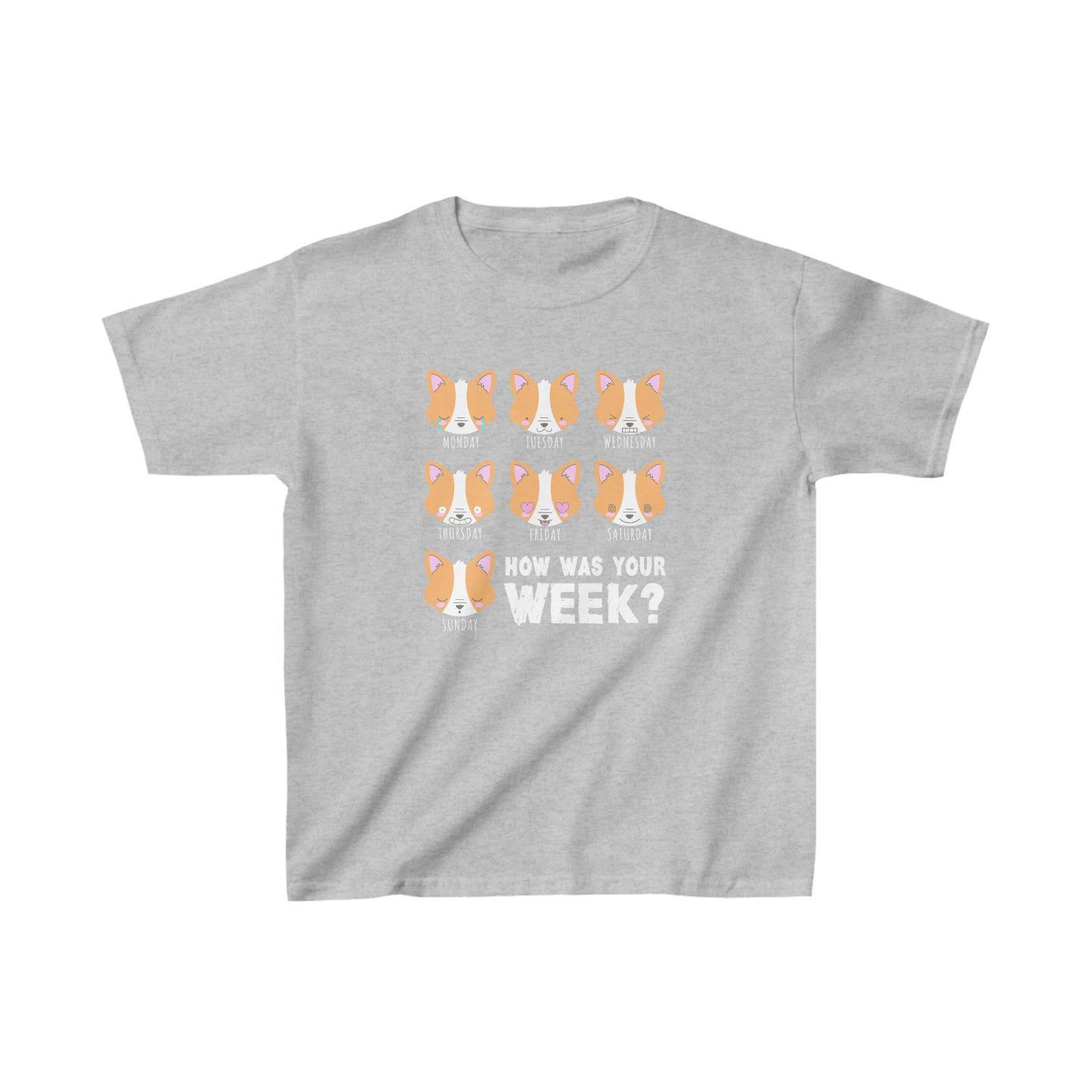 Corgi T-Shirt Days of the Week KIDS