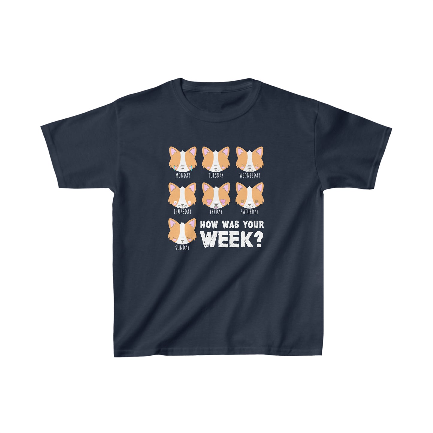 Corgi T-Shirt Days of the Week KIDS